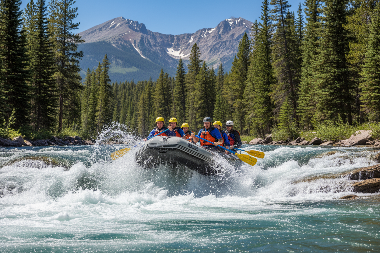 white water rafting tour on the river in vail, co 
